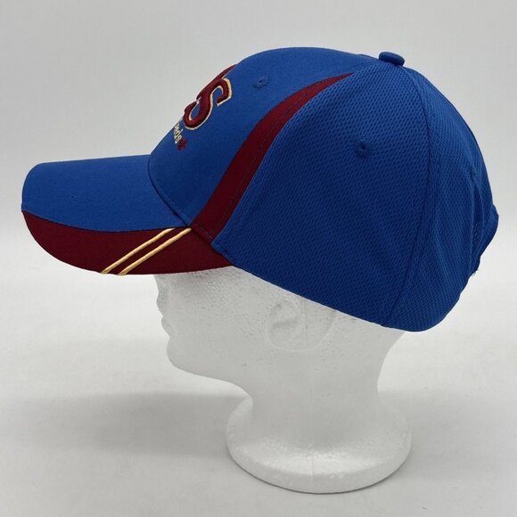 Quality Seeds Hat Cap Adjustable Blue Burgundy 100% Cotton Mesh Back One Size - Picture 4 of 7